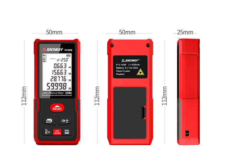 Télémètre électronique, Rechargeable Par USB, Règle De Mesure