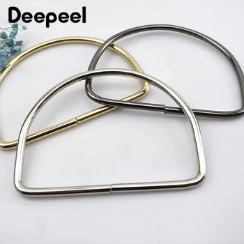 

2/4pcs D Ring Metal Bag Handle Buckles For Women Handbag Lock Decoration Shoulder Bags Kiss Clasp Handles Clutch DIY Craft F1-59