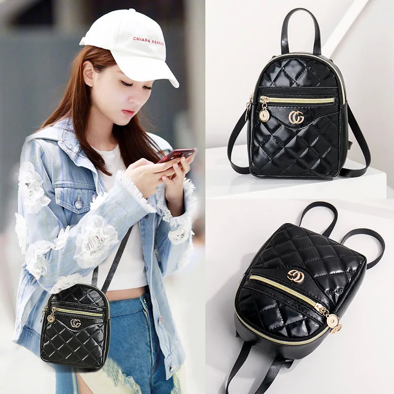 

Female package 2019 fashion shoes, embroidered backpack zipper one shoulder his multi-functional mini backpack mobile packet
