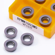 10 pçs rpmw1003 mo e vp15tf ferramentas de trituração carboneto inserção ferramenta torno duro liga rpmw 1003 r5 fresagem torneamento ferramenta fábrica vendas