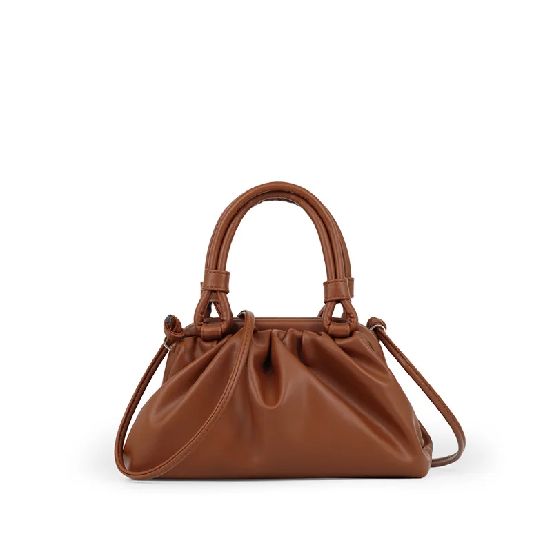 

Soft face trend portable bucket bag one shoulder retro female 2019 new fashion