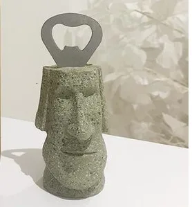 Green Винные бутылки открывалки могут Пасхальный остров камень человек пивная бутылка легко древних египетских фараонов Пирамида пустыня тема Kichen Винтаж - Цвет: Green