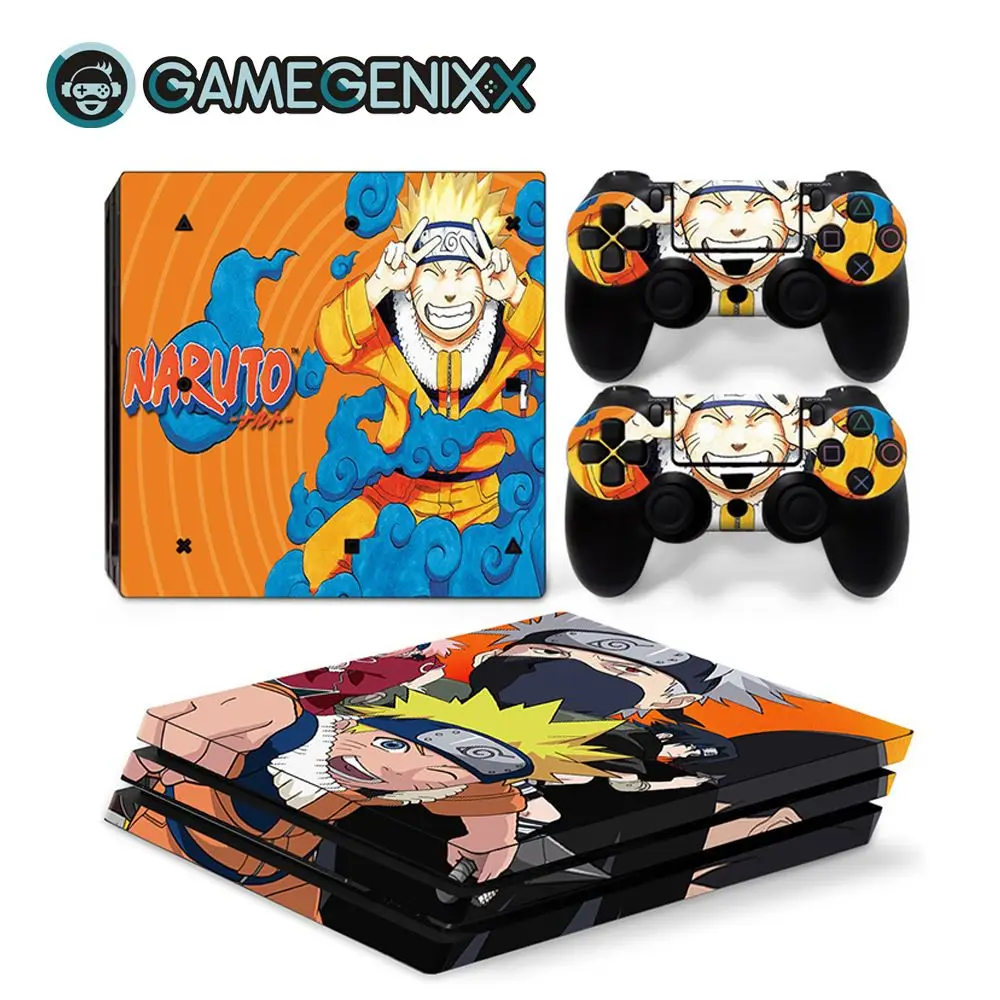 Naruto Наклейка на кожу GAMEGENIXX Виниловая наклейка для PS4 Pro консоли и 2 контроллера-Наруто - Цвет: Naruto