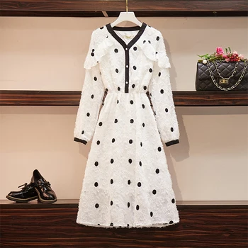 

New Belly-covering Dress For Large-sized Women In Autumn Wear