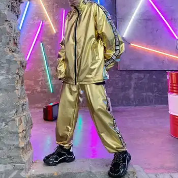 

Muske Jakne Men 2PCS Sets (jacket+pant) Male Streetwear Hip Hop PU Leather Cazadora Larga Suit Coat Christmas Costumes Oversized