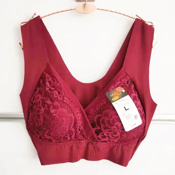 

New Arrival No Rims High elasticity Sexy Lingeries Underwears Women bras plus size 6XL Bra women's Vest Fashion lace brassiere