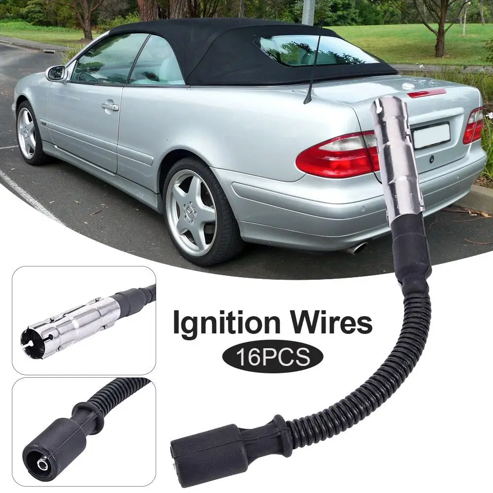 

16pcs Car Ignition System Spark Plug Wire Set Ignition Leads Cable Kit Accessories For Mercedes-Benz W203 1998-2009