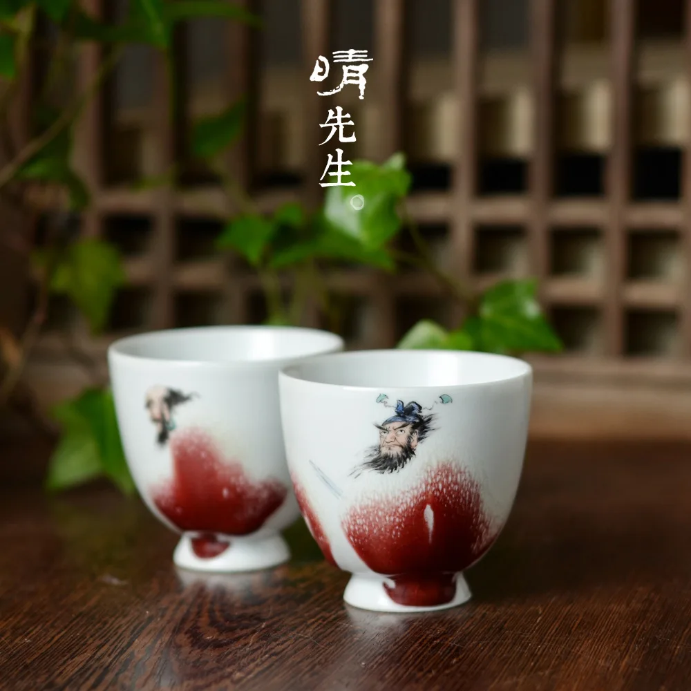 

Jindezhen Tea Set Pure Manual Sip Tea Cup Of Tea Master Cup Kui Exorcise Evil Spirits Hand Kungfu Online Teacup Single Cup