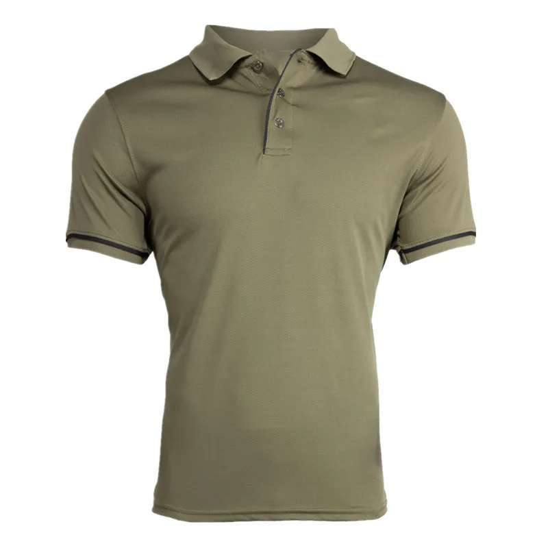 Бренд Camisa masculina мужские рубашки поло быстросохнущие с коротким рукавом мужские рубашки поло спортивные майки Golftennis размер плюс Мужской топы