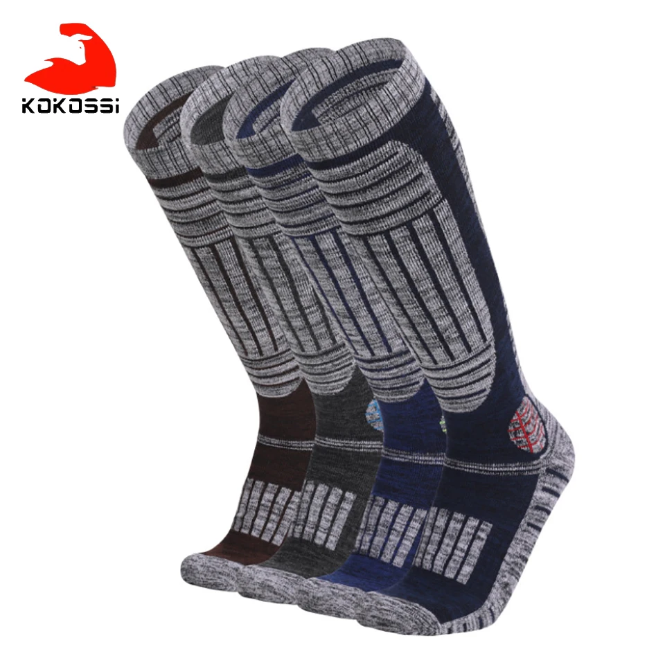 

Спортивные лыжные носки KoKossi, утолщенные Носки для альпинизма, носимые мягкие носки с длинным подолом, поглощающие пот теплые