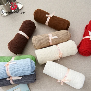 

Bubble Kiss Simple Style Blanket Modern Home Decor Blankets For Beds Solid Color Knitted Thread Blanket Baby Nap Throw Blanket