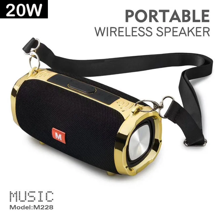 M228 Black Speaker Bluetooth 40 W speaker portable audio stick computer music box center feather Bluetooth stereo sub audio column FM - Цвет: M228 Black