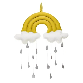 

Room Fabric Baby Crib Decoration Mobile Hanging Photography Pendant Toy Gifts Tent Cloud Raindrop Props Cute Nursery Accessories