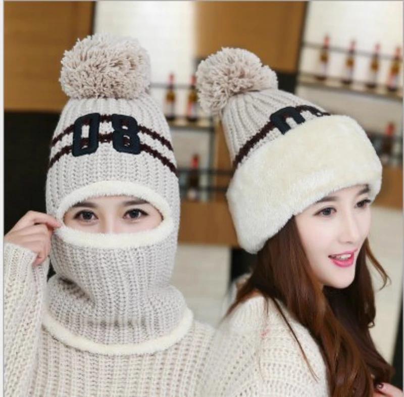 Зимние шапки Skullies для взрослых и детей, однотонные меховые утепленные шерстяные шапки с помпоном, вязаные шапочки, модные детские шапочки для взрослых