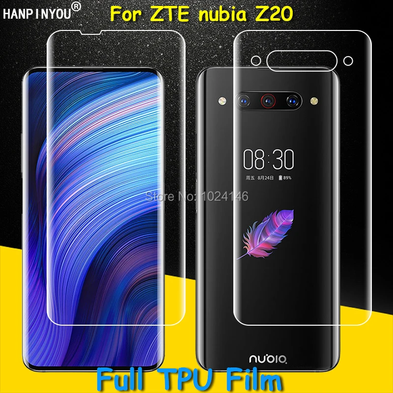 

Front / Back Full Coverage Clear Soft TPU Film Screen Protector For ZTE nubia Z20 6.42" (Not Tempered Glass)