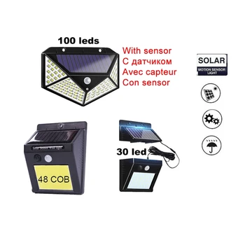 

LEDs Solar Wall lamp Wireless PIR Motion Sensor Solar Night light For Street Garden Patio Emergency Security Lighting indoor hom