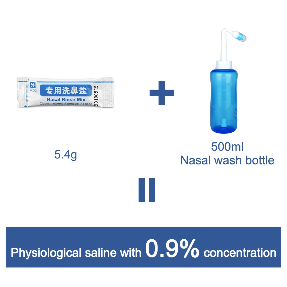 4,5 г * 60 пакетов для промывания носа соль для 500 мл бутылка для носа полоскание смесь в штучной упаковке аллергия против ринита, для носа