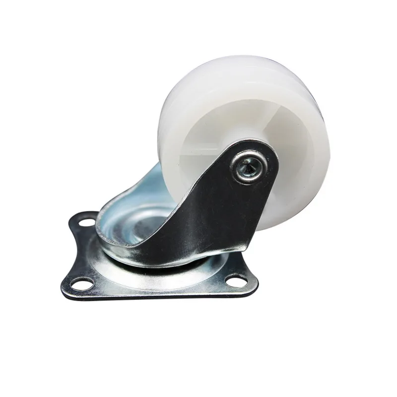 

1inch 4pcs/Set Swivel Caster Wheels Soft Rubber Swivel Caster Silver Roller Wheel Lock Rigid Polyurethane Plate with Brake