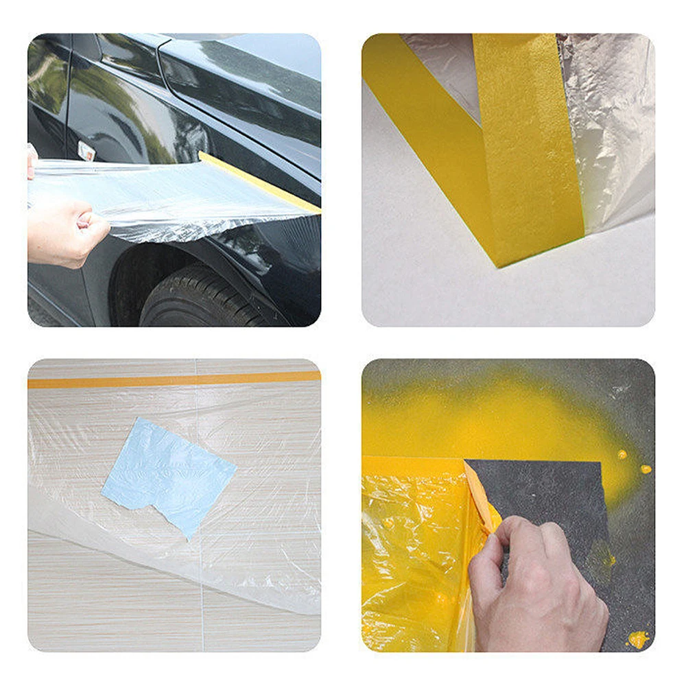 20M Pack Tape and Drape, Pre-Taped Masking Film Paper for Automotive  Painting Covering, indoor outdoor decor paint spray cover - AliExpress