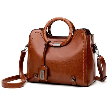 

Brand Women Messenger Bags Small Shoulder Bag High Quality Vintage PU Leather Tote Bag Rivet Small Clutch Handbags For Shopping