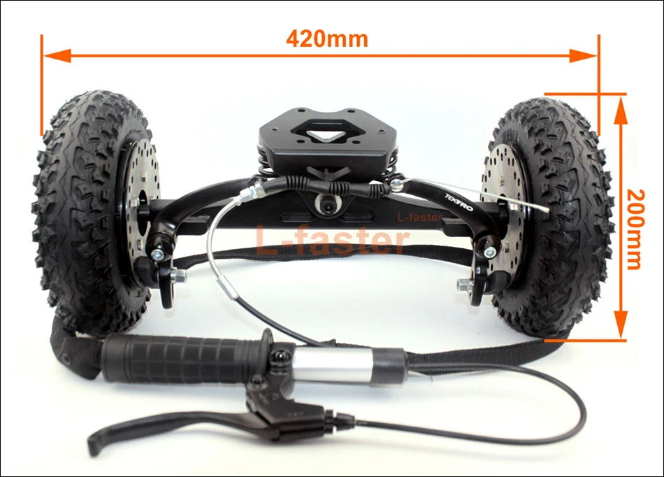 L-faster горный скейтборд Грузовики внедорожный посадочный пружинный грузовик с тормозом вездеход Лонгборд тормозная система
