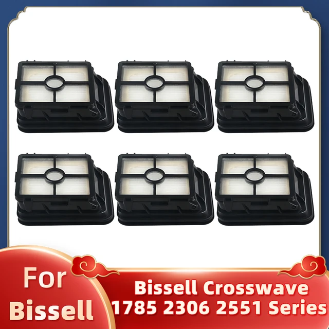 Replacement For Bissell Crosswave 1866 1785 2052 1713 2225 Wet Dry Vacuums Spare Parts Accessories Main Roller Brush Hepa Filter 6 Filters