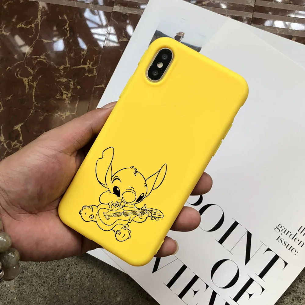Чехол для телефона с рисунком стежка для XiaoMi RedMi K20 Note 8 7 6 5 5A 4 4X Pro MI 9 8 силиконовый мягкий цветной чехол - Цвет: Stitch 3Yellow