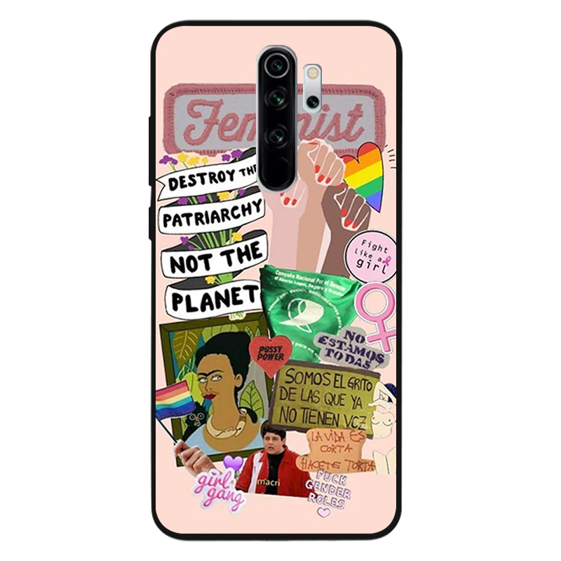 Feminist Feminism Black Silicone Soft Phone Case For Redmi 9 8 6 7A 6 Plus NOTE 9 8 7 6 5 PRO 9S 8T Luxury printed shell case for xiaomi