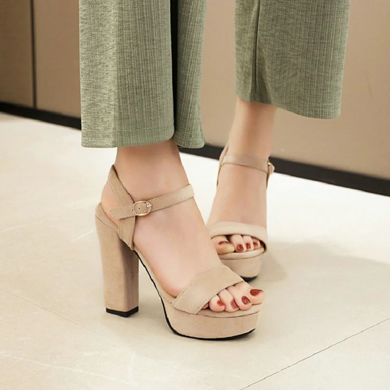 beige platform open toe heels