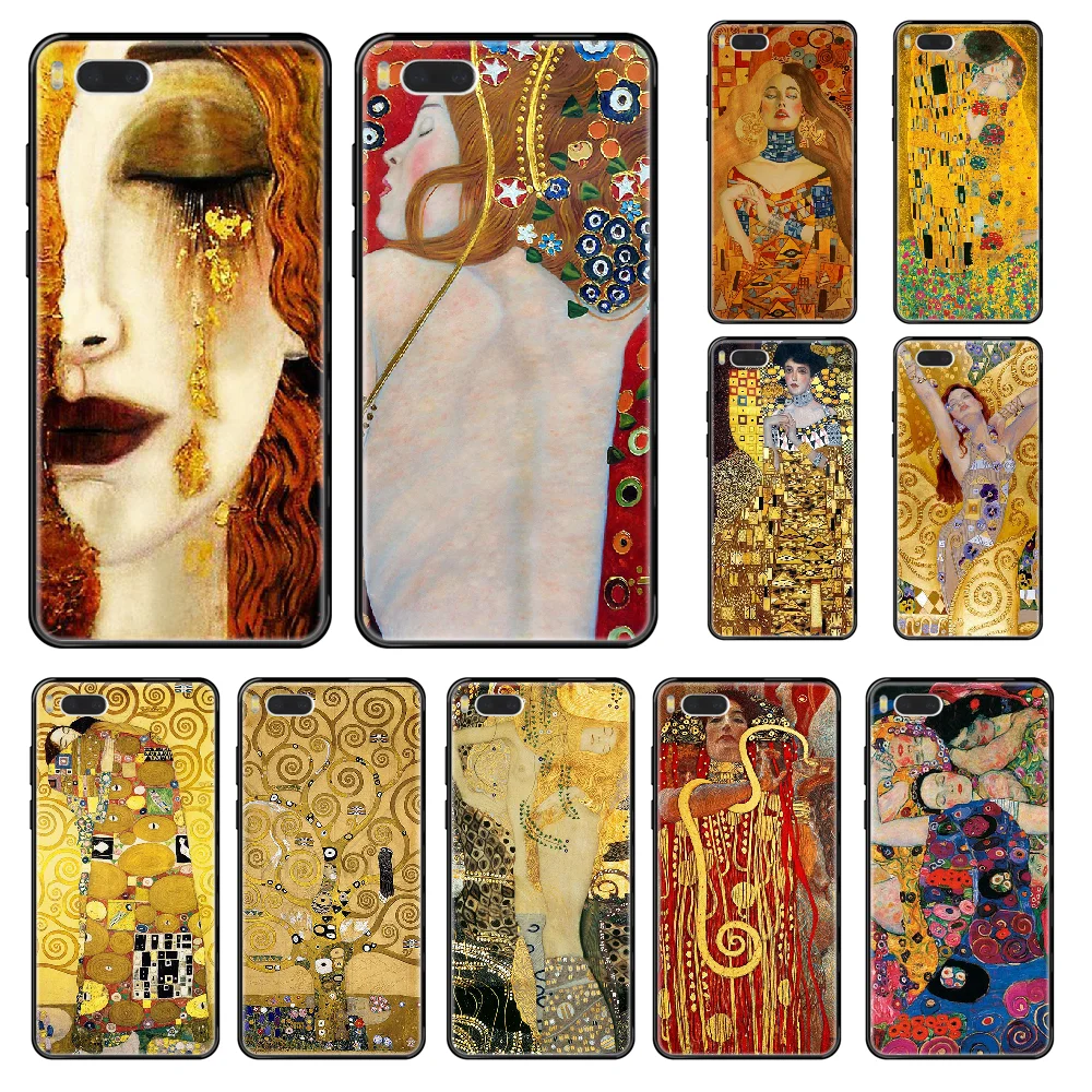 Чехол для телефона Art Kiss By Gustav Klimt Xiaomi Redmi Mi 3 5 6 8 9 A1 2 Max3 Mix2 X SE Lite Pro black art cover