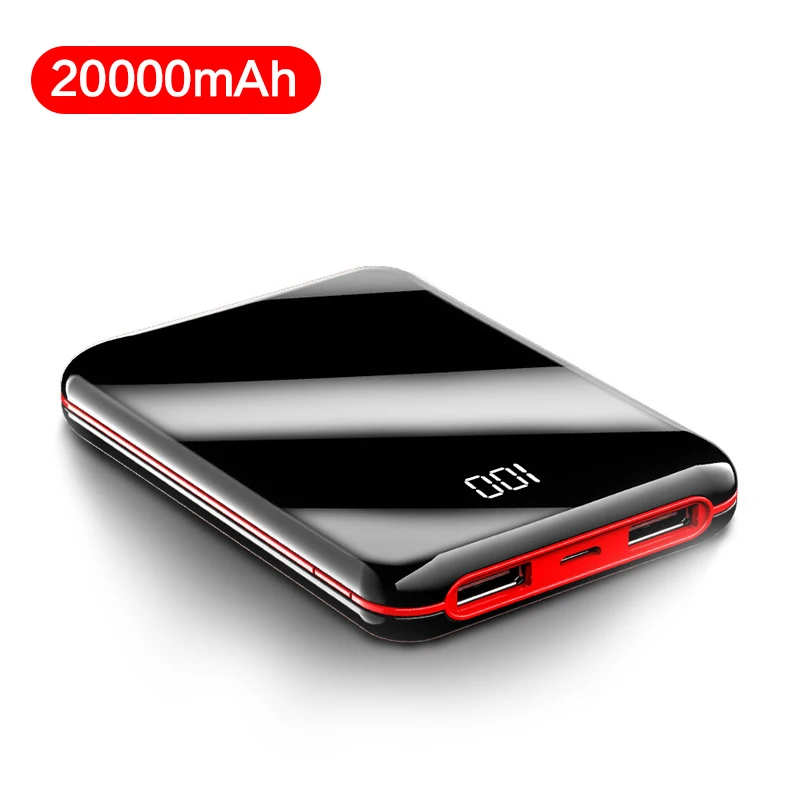 20000 мАч mi ni power Bank для Xiaomi mi rror screen mi ni Pover Bank Быстрая зарядка повербанк Внешняя батарея зарядное устройство power bank