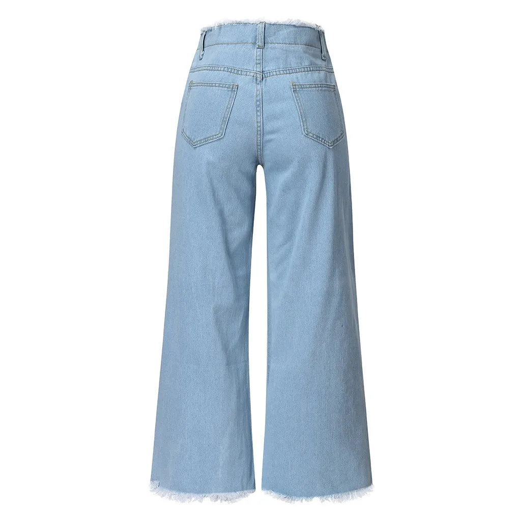 Jaycosin New Fashion Ladies Casual Wild Loose Leg High Waist Jeans Elastic Stretch Thin Female Soft Plus Size Leggins Jeans 10#4
