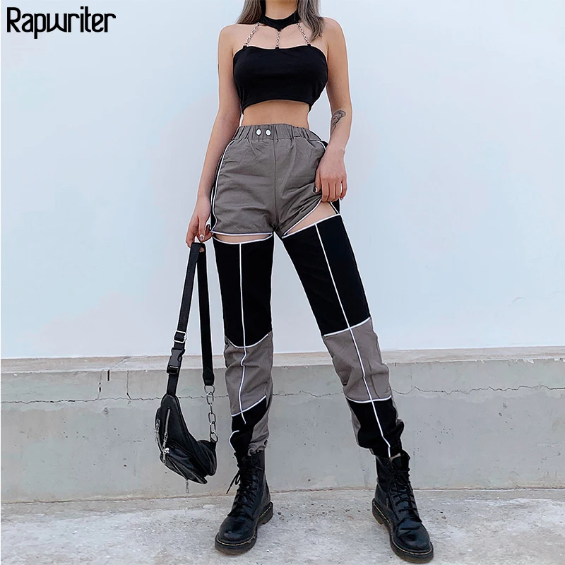 Rapwriter Skinny Hollow Out Panelled Patchwork Fashion Pants Women 2020 Capris Elastic High Waist Pants Women Jogger Sweatpants Rapwriter Skinny Hollow Out Panelled Patchwork Fashion Pants Women 2020 Capris Elastic High Waist Pants Women Jogger Sweatpants