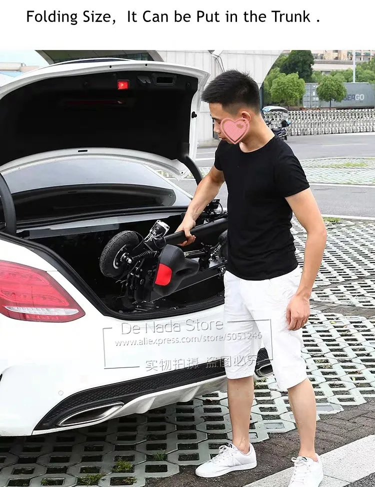 Teenagers Adult Standing On e Scooter Black Foldable Bike Battery Folding Bicycle 8 inch Wheel Mini Electric Kick Scooter 3