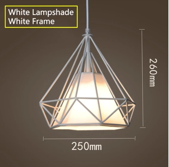Modern Pendant Light Black Iron Hanging Cage Vintage Led Lamp E27 Industrial Loft Retro Dining Room Restaurant Bar Counter - Цвет корпуса: 6