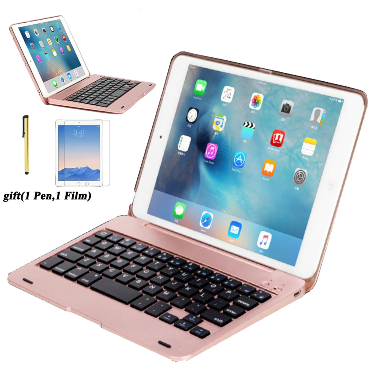 

Wireless Bluetooth Keyboard For iPad Mini 5 2019 Mini 4 7.9" Case With Keyboard ,Portable Smart Cover Stand Protective +Film pen