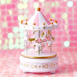 Lumière de Table carrousel, boîte à musique avec lumière Led, décor de maison, boîte à musique cheval carrousel, lumière de Table, cadeaux de joyeux noël pour enfants 