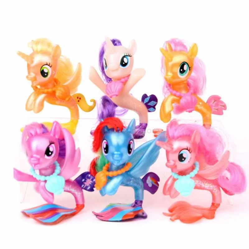 6 шт. игрушки My Little Pony набор Волшебная Радуга тире Единорог редкость мини пони ПВХ