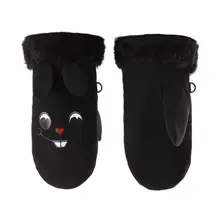 Детские Мультяшные перчатки для мальчиков и девочек, зимние ветрозащитные водонепроницаемые лыжные перчатки D08C