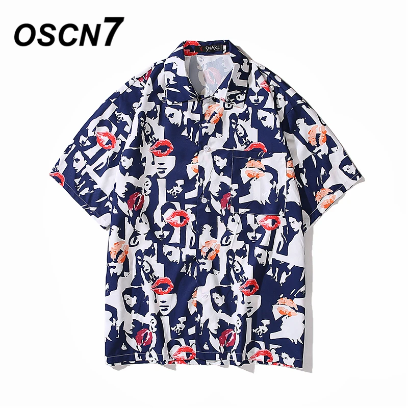 OSCN7 Casual Printed Short Sleeve Shirt Men Street 2020 Hawaii Beach Oversize Women Fashion Harujuku Shirts for Men 718 OSCN7 Casual Printed Short Sleeve Shirt Men Street 2020 Hawaii Beach Oversize Women Fashion Harujuku Shirts for Men 718