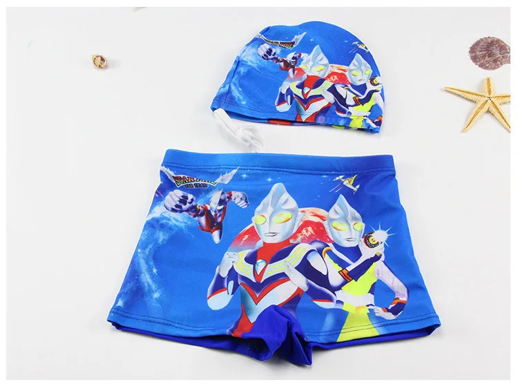 

BOY'S Swimming Trunks Children Boxer Hot Springs Bathing Suit Baby Swimming Suit Big Boy Two-piece Swimsuits Cap Quick-Dry