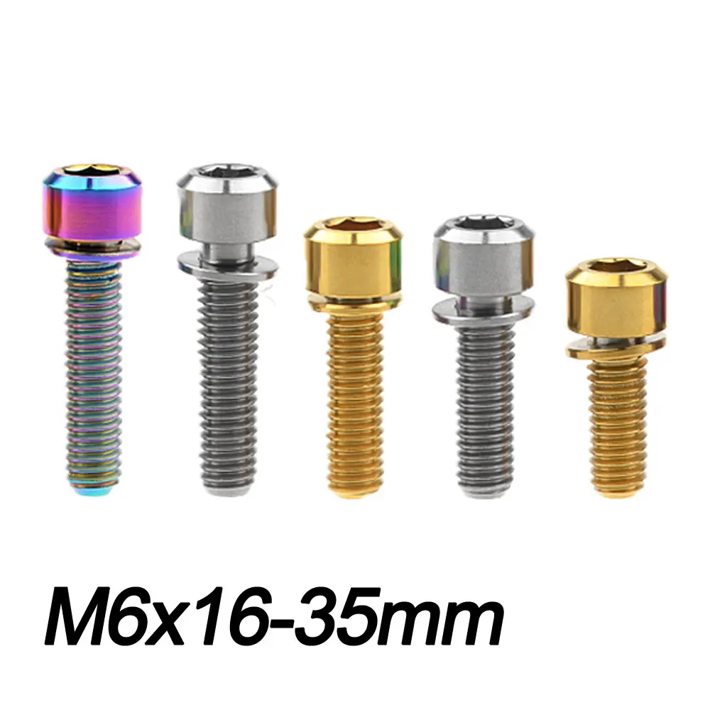 Титановый Ti-болт Xingxi M6x16 18 20 25 35 мм экран с шайбами для велосипеда зажим штока