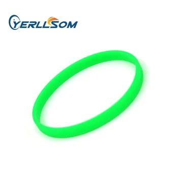 

YERLLSOM 100pcs/Lot high quality 1/4 green thin silicone bracelets for events B20060454
