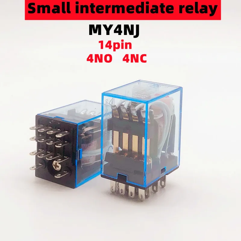 1 шт. MY4NJ HH54P 14 контактов 4nom4nc dc 12/24V AC220V 5A 220V DPDT миниатюрная катушка
