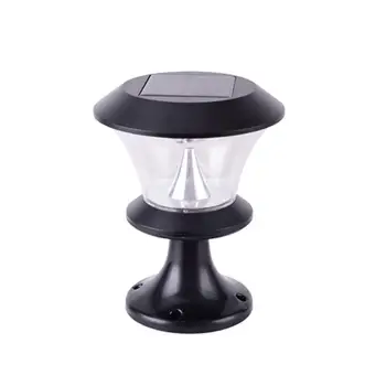 

8 LED Solar Energy Column Head Landscape Lamp Round Decoration Light