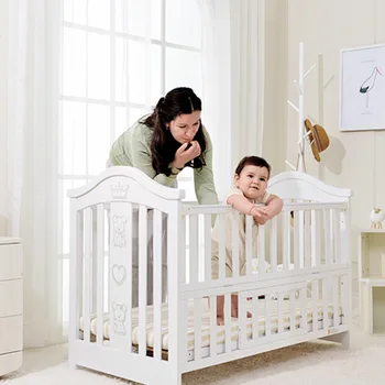 

Baby Furniture Baby Cribs European style baby bed pine solid wood baby crib cuna bebe lit enfant ninho bebe Multifunction hot
