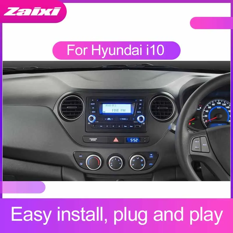 Top ZaiXi Touch screen Android car Audio for Hyundai i10 2013~2019 support GPS navi Ipod BT radio mic Media Navigation system 1