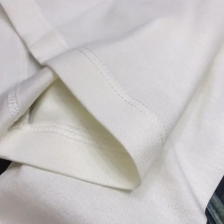 WE11851Fashion мужские топы и тройники Подиумные Роскошные известный бренд Европейский дизайн Короткие вечерние футболки с принтом мужская одежда