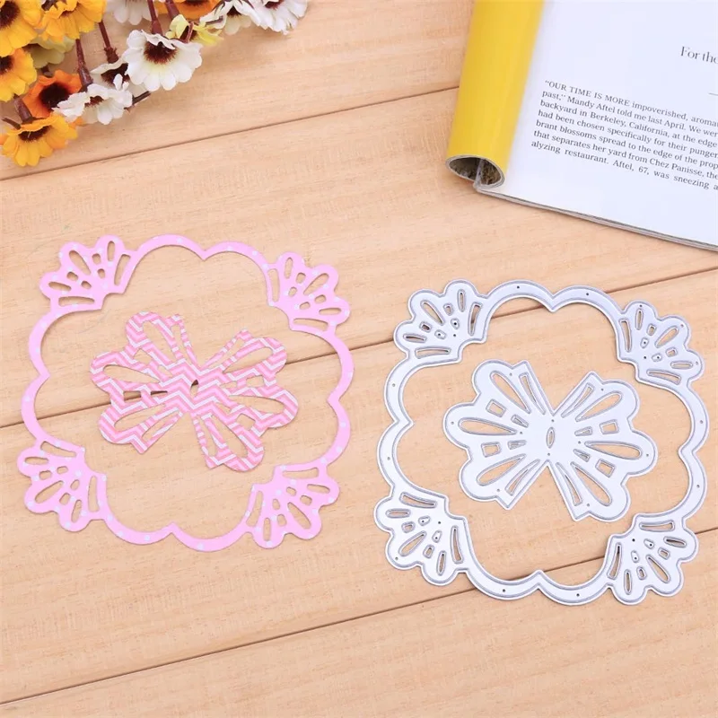 

Graceful Lace Flower Decoration Metal Cutting Dies Scrapbooking Album Paper DIY Cards Crafts Embossing Dies New 2019