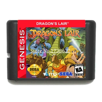 

Dragons Lair 16Bit Game Cartridge for Sega MegaDrive & Genesis System Consoles